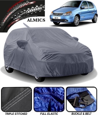 ALMICS Car Cover For Tata Indica V2 (With Mirror Pockets)(Grey)