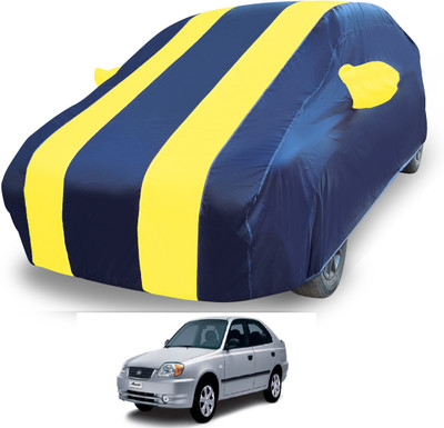 MOCKHE Car Cover For Hyundai Accent (With Mirror Pockets)(White)