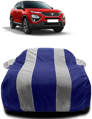 Autoprime Car Cover For Tata Harrier (With Mirror Pockets)(White, Blue)