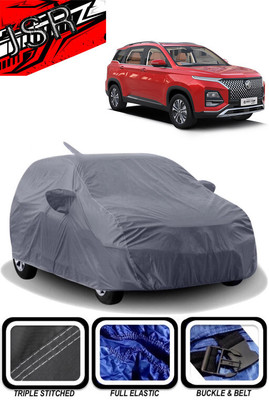 J S R Car Cover For MG Hector Plus (With Mirror Pockets)(Grey)