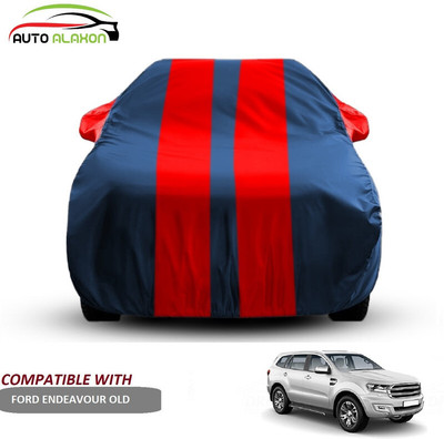 AUTO ALAXON Car Cover For Ford Endeavour (With Mirror Pockets)(Blue, Red)