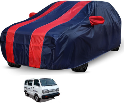 Auto Hub Car Cover For Maruti Suzuki Omni (Without Mirror Pockets)(Black, Red)