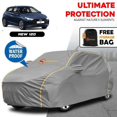 AUTOMOZEXO Car Cover For Hyundai i20, i20 Asta(O) with sunroof, i20 Nsplit, i20 Sportz CRDI (With Mirror Pockets)(Grey)