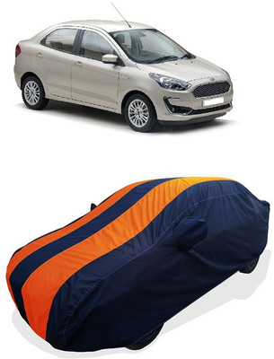 Coxtor Car Cover For Ford Figo Aspire 1.2 Ti-VCT Ambiente (With Mirror Pockets)(Orange)