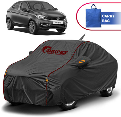 DRIPEX Car Cover For Tata Tigor (With Mirror Pockets)(Black)
