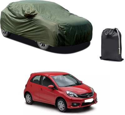 CODOKI Car Cover For Honda Brio (With Mirror Pockets)(Green)