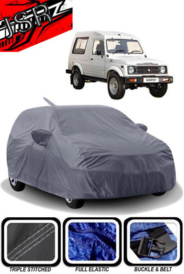 J S R Car Cover For Maruti Suzuki Gypsy (With Mirror Pockets)(Grey)