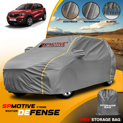 SPMOTIVE Car Cover For Renault Kwid (With Mirror Pockets)(Grey)