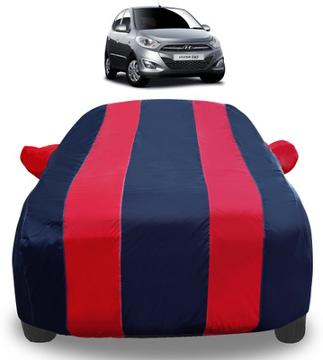 Auto Hub Car Cover For Hyundai i10 (With Mirror Pockets)(Red)