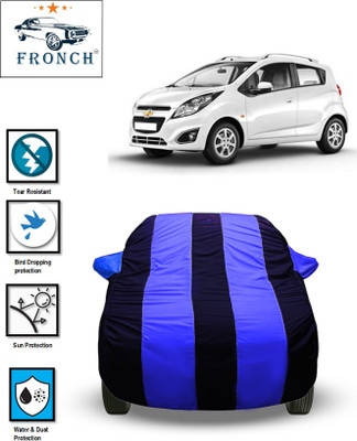 FRONCH Car Cover For Chevrolet Beat (With Mirror Pockets)(Blue)