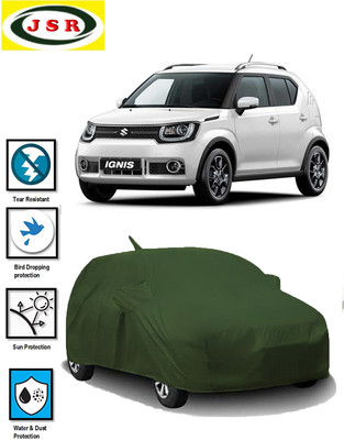 J S R Car Cover For Maruti Suzuki Ignis (With Mirror Pockets)(Green)