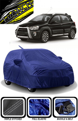 FRONCH Car Cover For Toyota Etios Cross 1.4L GD (With Mirror Pockets)(Blue)