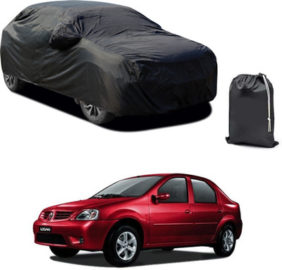 PAGORA Car Cover For Renault Logan Edge (With Mirror Pockets)(Black)