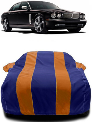 Autoprime Car Cover For Jaguar Super V8 (With Mirror Pockets)(Orange, Blue)