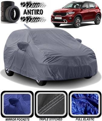ANTIRO Car Cover For Kia Sonet (With Mirror Pockets)(Grey)