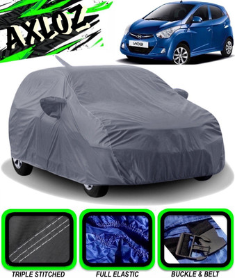AXLOZ Car Cover For Hyundai Eon (With Mirror Pockets)(Grey)