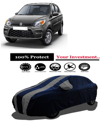 Amexride Car Cover For Maruti Suzuki Alto 800 LXI (With Mirror Pockets)(Grey)