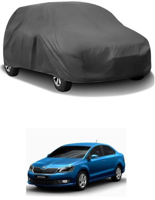 ARNEJA Car Cover For Skoda Rapid (Without Mirror Pockets)(Grey)