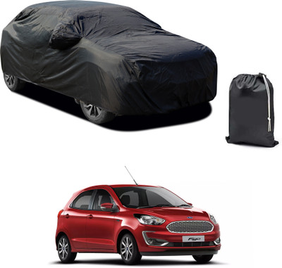 PAGORA Car Cover For Ford Figo (With Mirror Pockets)(Black)