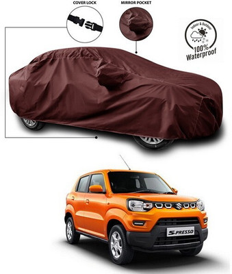 ANTHUB Car Cover For Maruti Suzuki S-Presso (With Mirror Pockets)(Maroon, For 2019, 2020, 2021, 2022, 2023, 2024 Models)