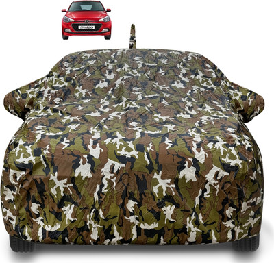 Caronix Car Cover For Hyundai Elite i20 (With Mirror Pockets)(Brown)