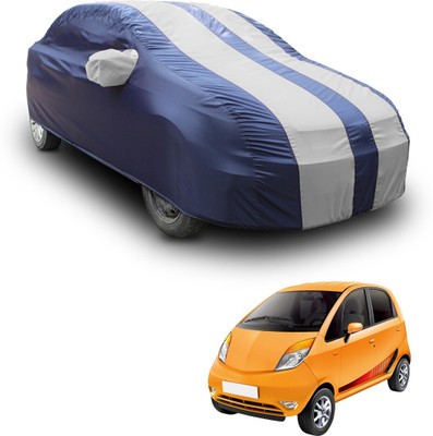 SS FOR YOUR SMART NEEDS Car Cover For Tata Nano Genx (With Mirror Pockets)(White, Blue)