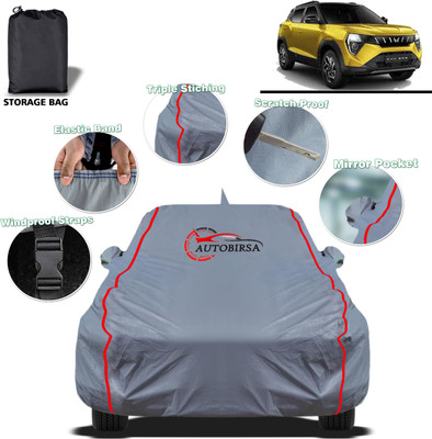 AUTOBIRSA Car Cover For Mahindra XUV500 AT W10 FWD (With Mirror Pockets)(Grey, For 2024 Models)