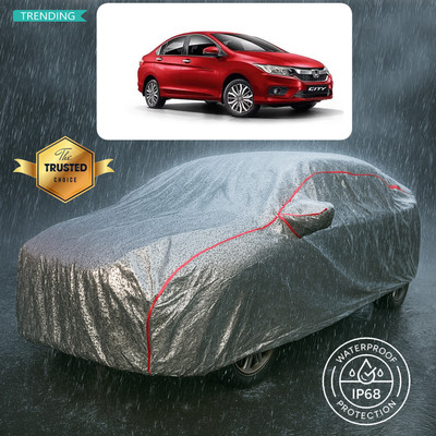 GOSHIV-car and bike accessories Car Cover For Honda City i VTEC V (With Mirror Pockets)(Silver)