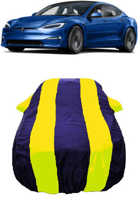 Wegather Car Cover For Tesla Model X Electric(Battery) (With Mirror Pockets)(Yellow)