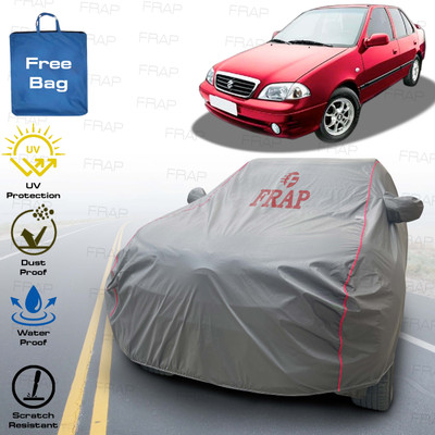 Frap Car Cover For Maruti Suzuki Esteem, Esteem AX, Esteem D, Esteem LX, Esteem VX (With Mirror Pockets)(Grey, Red)