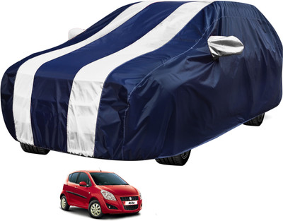 Auto Hub Car Cover For Maruti Suzuki Ritz (With Mirror Pockets)(Blue, White)