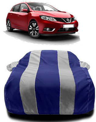 Autoprime Car Cover For Nissan Pulsar (With Mirror Pockets)(White, Blue)