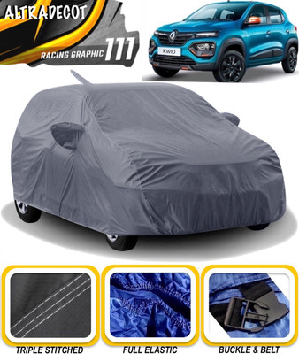 ALTRADECOT Car Cover For Renault Kwid (With Mirror Pockets)(Grey)