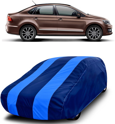 MoTRoX Car Cover For Volkswagen Vento (Without Mirror Pockets)(Blue, Blue)