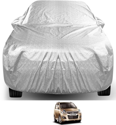 Auto Hub Car Cover For Maruti Suzuki WagonR (With Mirror Pockets)(Silver)