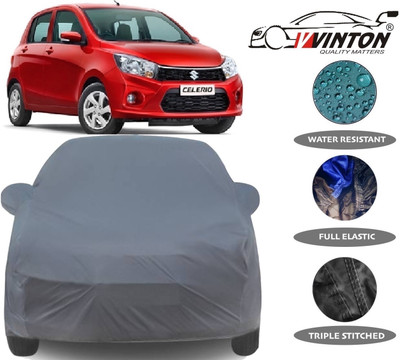V VINTON Car Cover For Maruti Suzuki Celerio (With Mirror Pockets)(Grey)