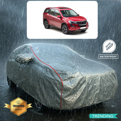 PAGORA Car Cover For Mahindra XUV 500 (With Mirror Pockets)(Silver, Red)