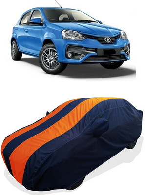 Coxtor Car Cover For Toyota Etios Liva 1.4 GXD Diesel (With Mirror Pockets)(Orange)