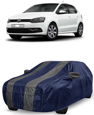ANTOFY Car Cover For Volkswagen Polo 1.6 L (With Mirror Pockets)(Grey, Blue)