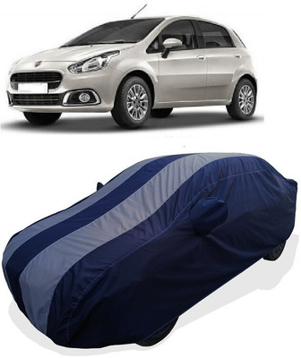 Coxtor Car Cover For Fiat Punto Active 1.2L Fire (With Mirror Pockets)(Grey)
