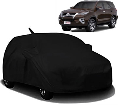MAVENS Car Cover For Toyota Fortuner (With Mirror Pockets)(Black)