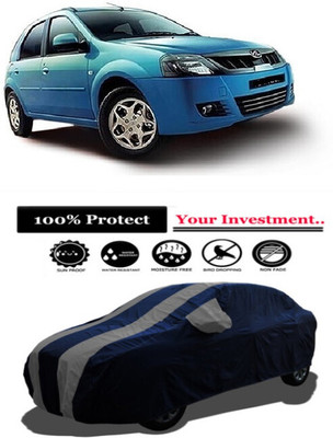 Amexride Car Cover For Mahindra E Verito D4 Electric (With Mirror Pockets)(Grey)