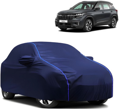 WSK Car Cover For Kia Seltos GTK 1.4 (With Mirror Pockets)(Blue)