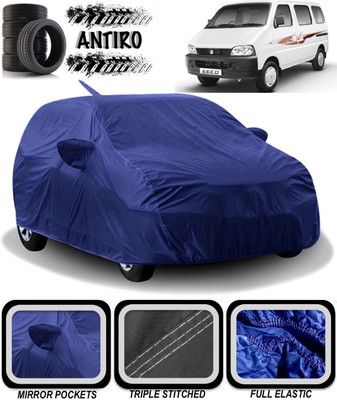 ANTIRO Car Cover For Maruti Suzuki Eeco (With Mirror Pockets)(Blue)