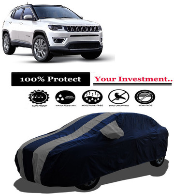 Amexride Car Cover For Jeep Compass 2.0 Limited Plus AT Diesel (With Mirror Pockets)(Grey)