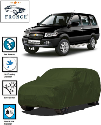 FRONCH Car Cover For Chevrolet Tavera (With Mirror Pockets)(Green)