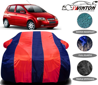 V VINTON Car Cover For Chevrolet Aveo Uva (With Mirror Pockets)(Multicolor)