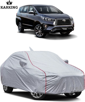 KARKING Car Cover For Toyota Innova Crysta (With Mirror Pockets)(Silver)