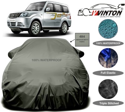 V VINTON Car Cover For Tata Sumo Grande (With Mirror Pockets)(Green)