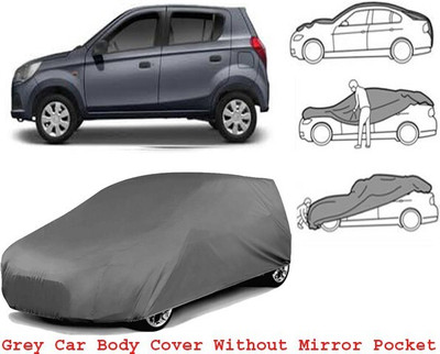 Gunsun Car Cover For Maruti Suzuki Alto K10 VXI AGS Optional (Without Mirror Pockets)(Grey, For 2005, 2010, 2015, 2020, 2022 Models)